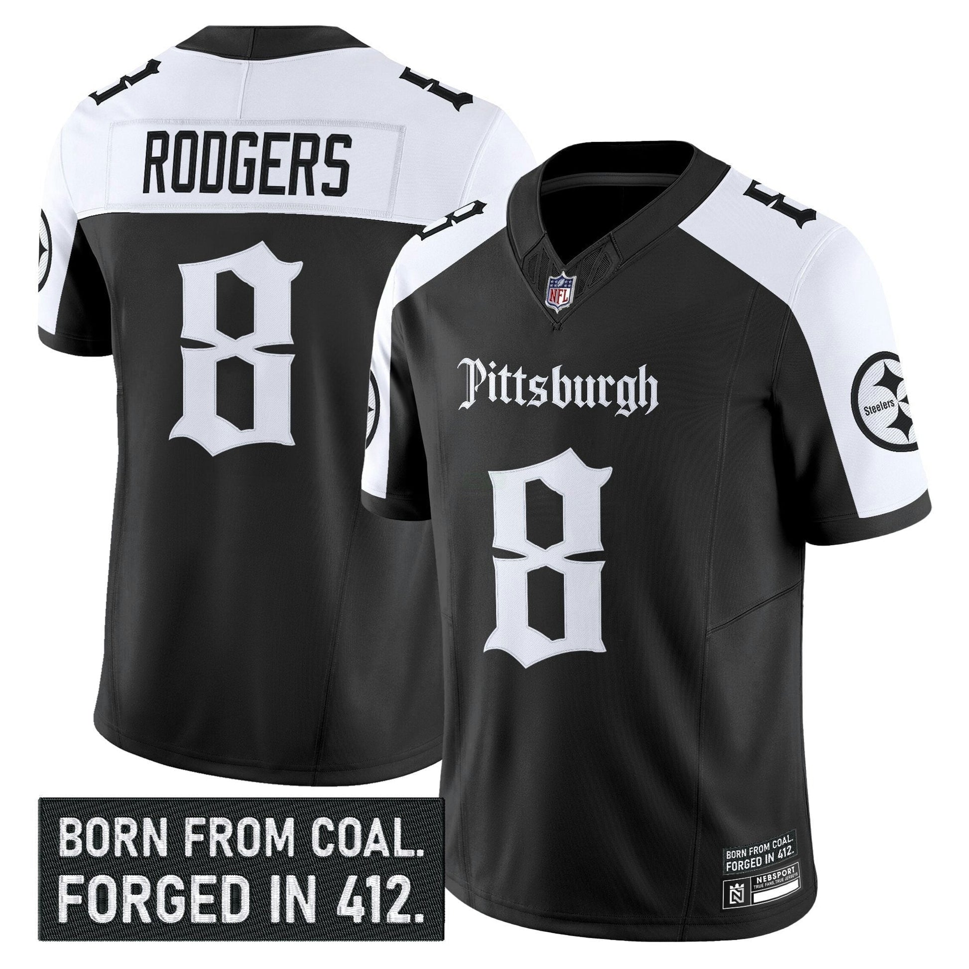Camisa NFL Men’s Pittsburgh ‘Gothic Steel City Edition’ Vapor Limited Jersey