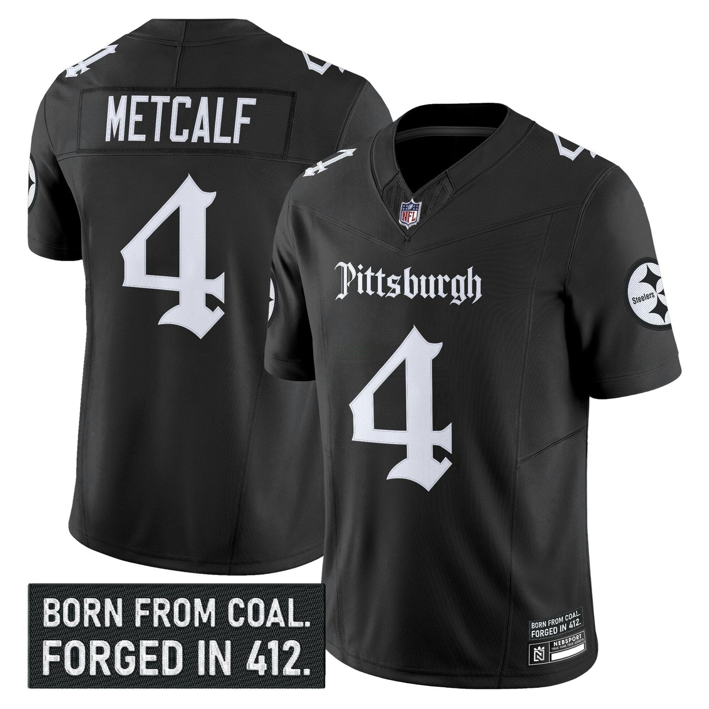 Camisa NFL Men’s Pittsburgh ‘Gothic Steel City Edition’ Vapor Limited Jersey