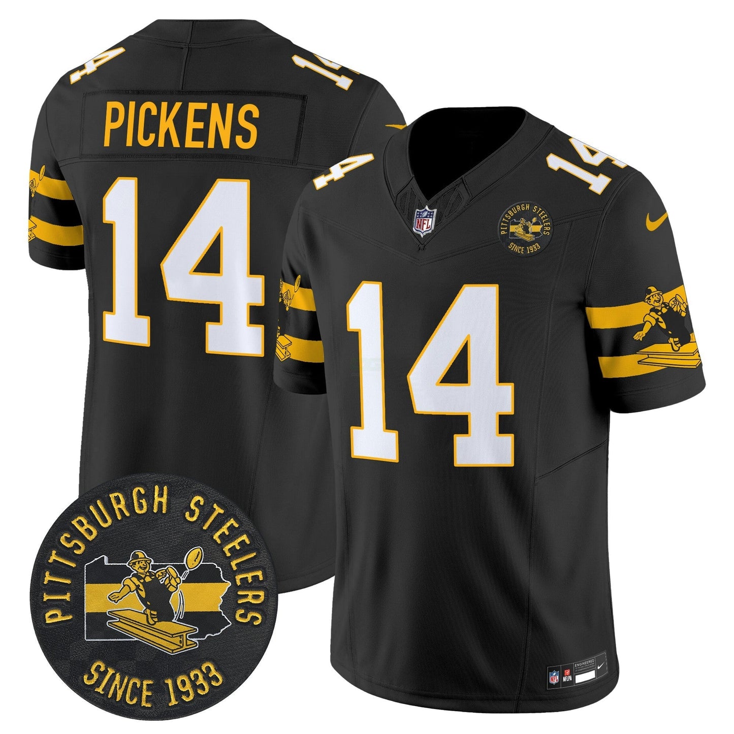 Camisa NFL Men’s Pittsburgh Throwback 1933 Patch Vapor Limited Jersey