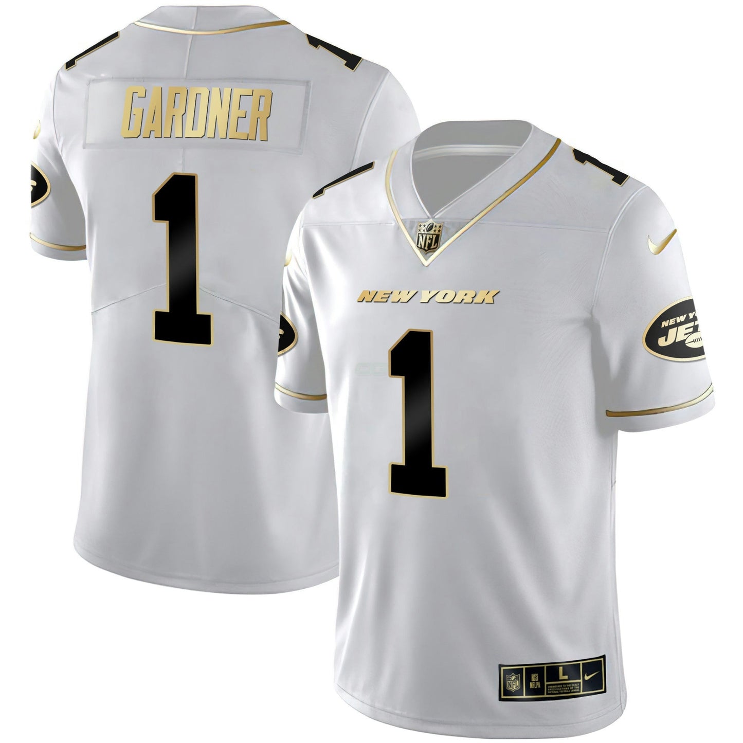 Camisa NFL Men’s Preta Dourada & Branca Dourada Vapor Limited