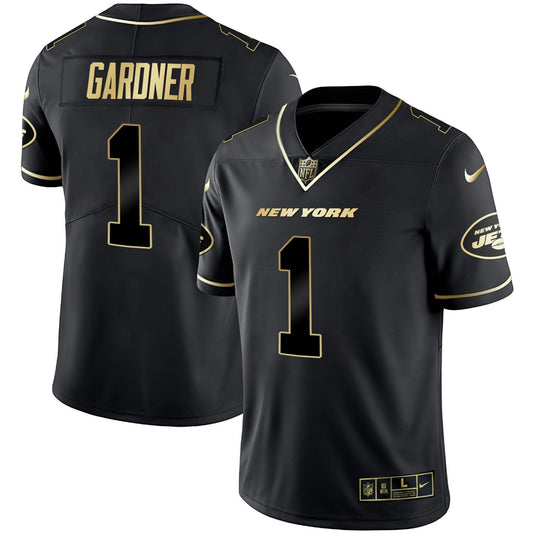 Camisa NFL Men’s Preta Dourada & Branca Dourada Vapor Limited
