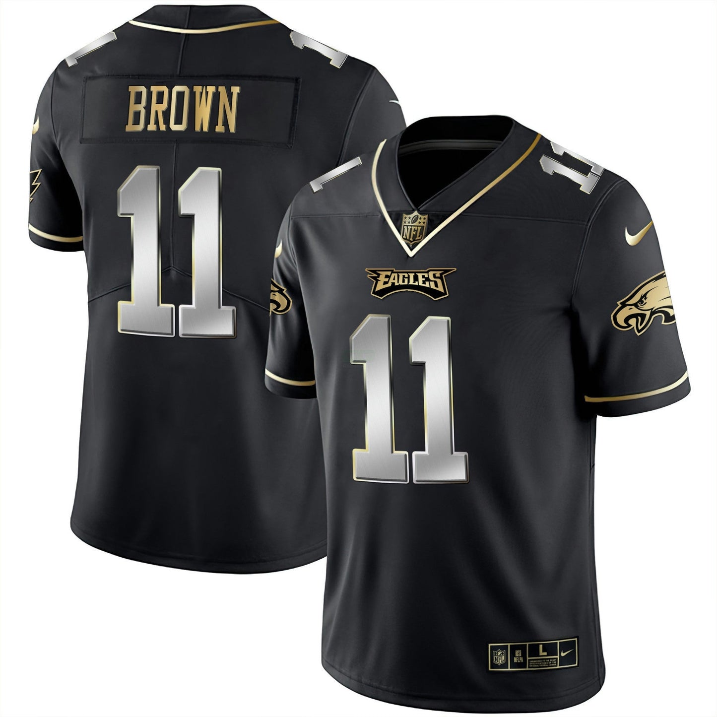 Camisa NFL Men’s Preta Prata Limited