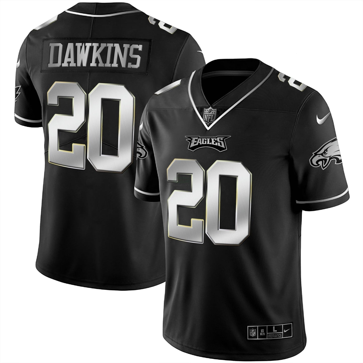 Camisa NFL Men’s Preta Prata Limited