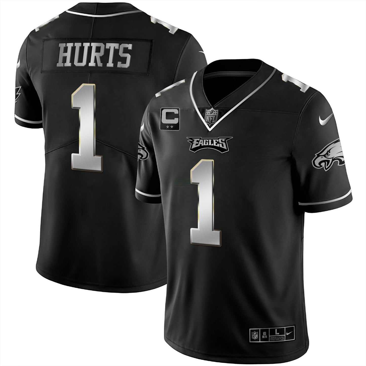 Camisa NFL Men’s Preta Prata Limited