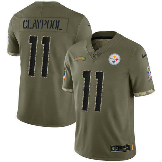 Camisa NFL Pittsburgh Steelers Men’s Salute To Service 2022 Limited – Olive - Salute To Service