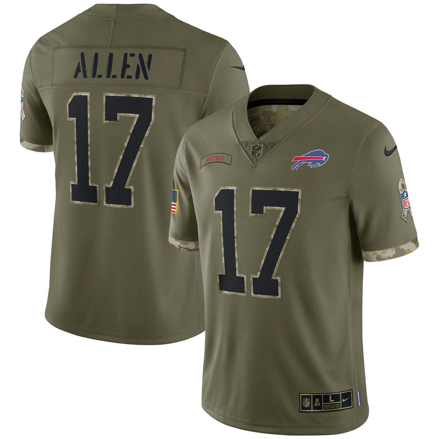 Camisa NFL Buffalo Bills Men’s Salute To Service 2022 Limited – Olive - Salute To Service