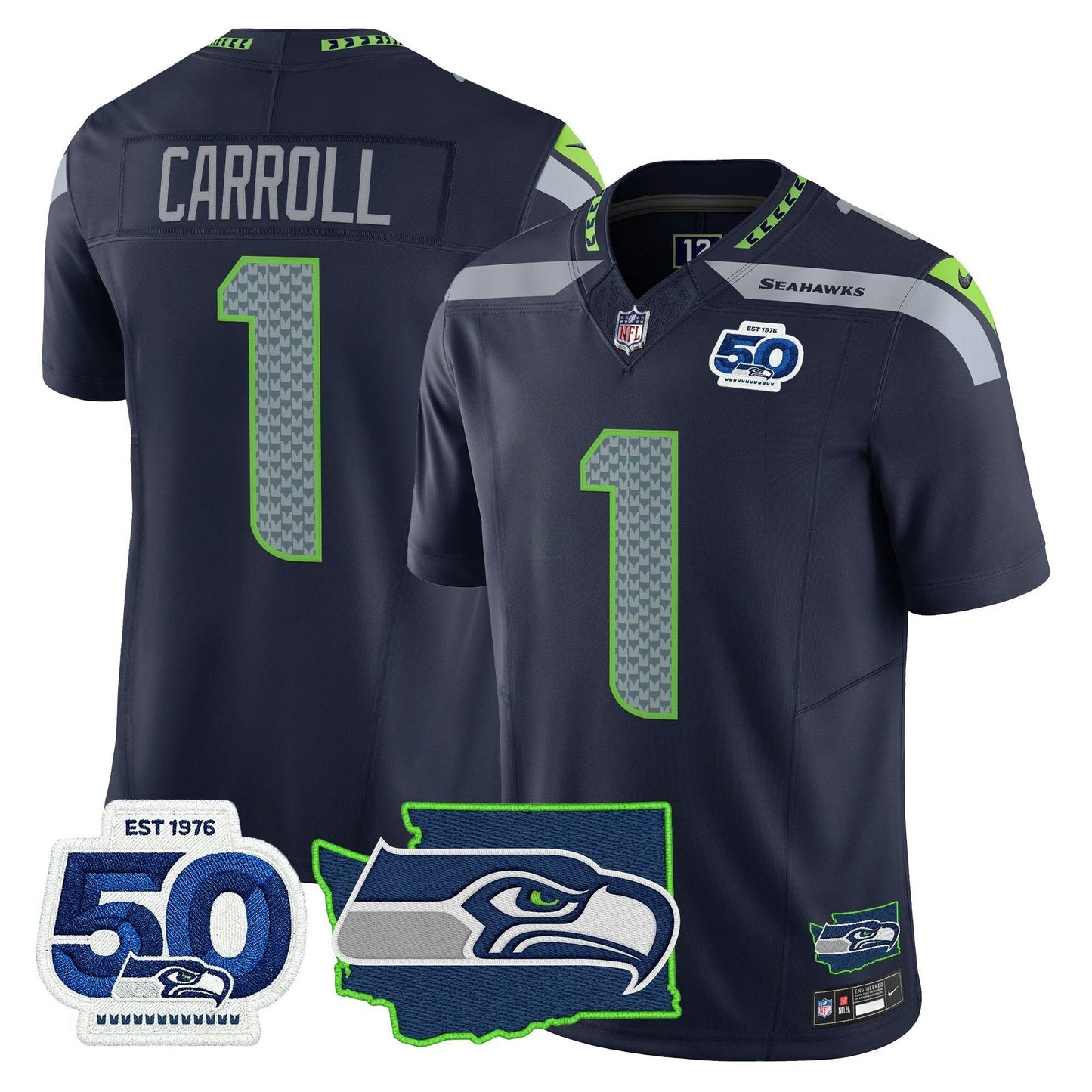 Camisa NFL Men’s Seattle 50th Anniversary Patch Vapor Limited Jersey