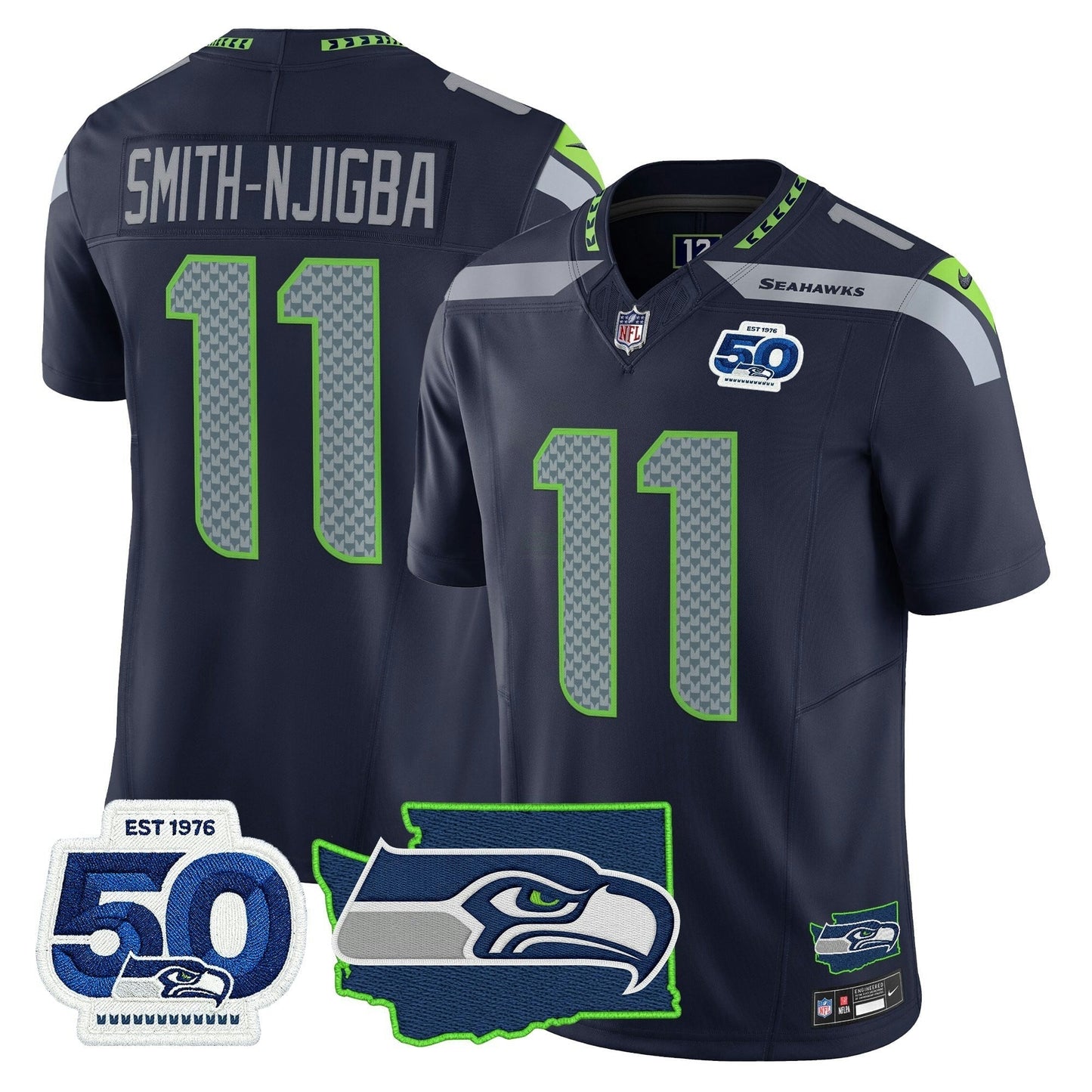 Camisa NFL Men’s Seattle 50th Anniversary Patch Vapor Limited Jersey