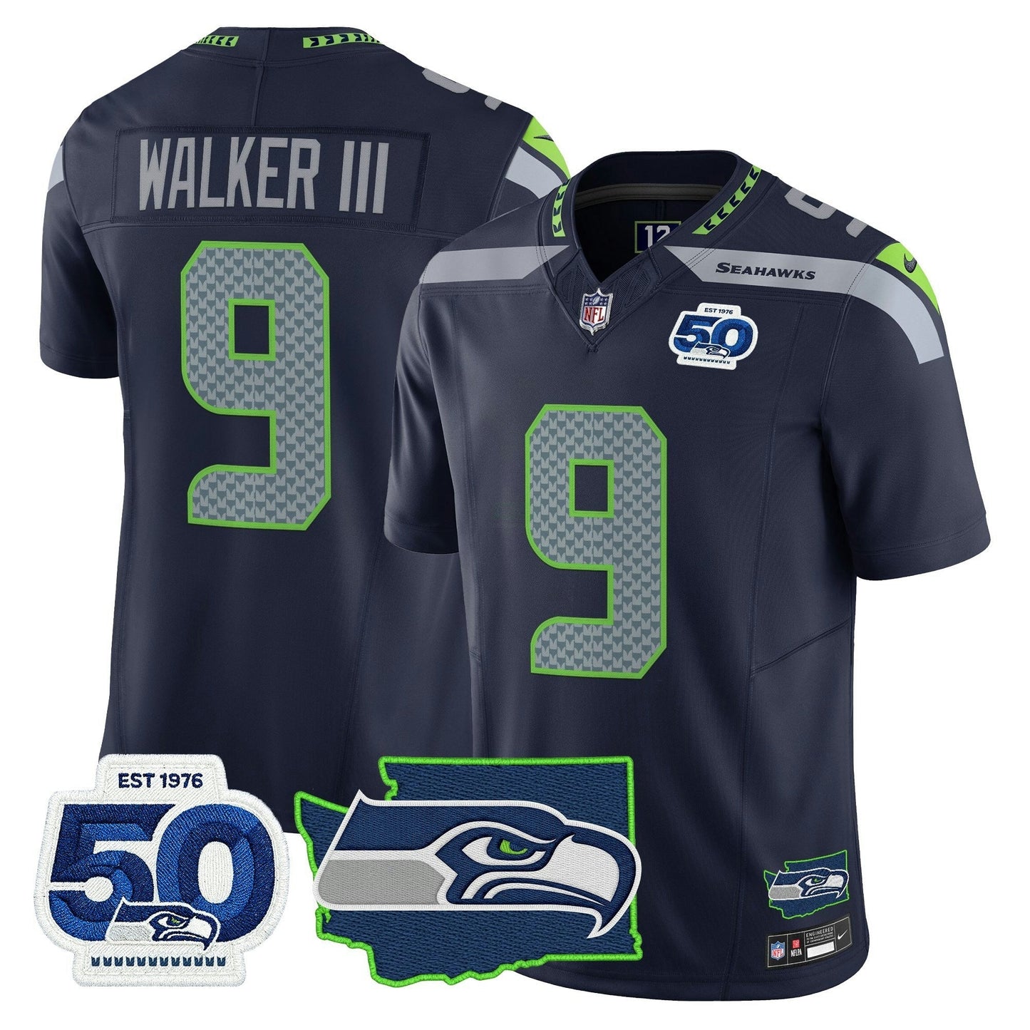 Camisa NFL Men’s Seattle 50th Anniversary Patch Vapor Limited Jersey