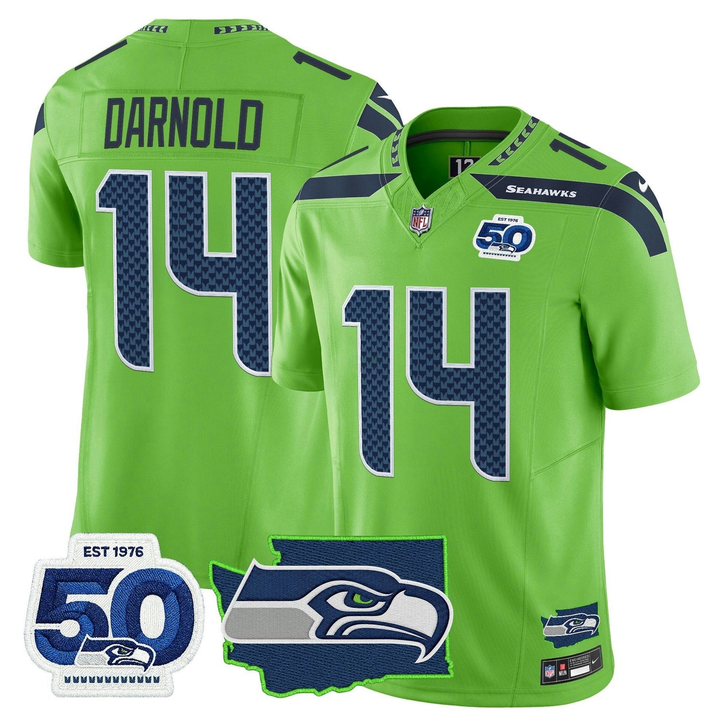 Camisa NFL Men’s Seattle 50th Anniversary Patch Vapor Limited Jersey