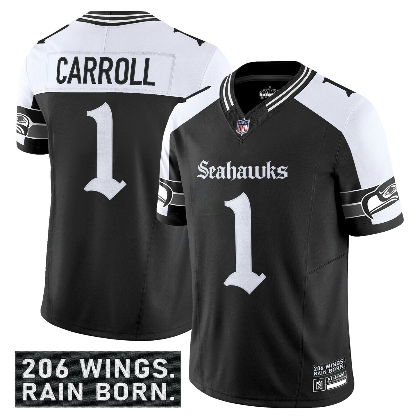 Camisa NFL Men’s Seattle ‘Gothic Rain City Shadows Edition’ Vapor Limited Jersey