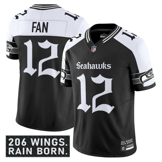 Camisa NFL Men’s Seattle ‘Gothic Rain City Shadows Edition’ Vapor Limited Jersey