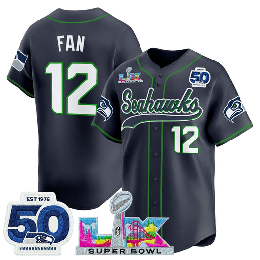Camisa NFL Men’s Seattle “Super Bowl LX & United States 250th Anniversary Patch” Vapor Jersey