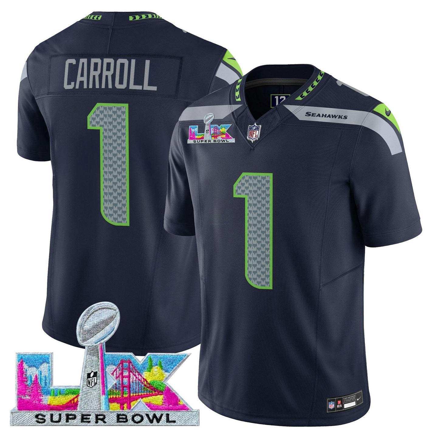 Camisa NFL Men’s Seattle Super Bowl LX Vapor Limited Jersey