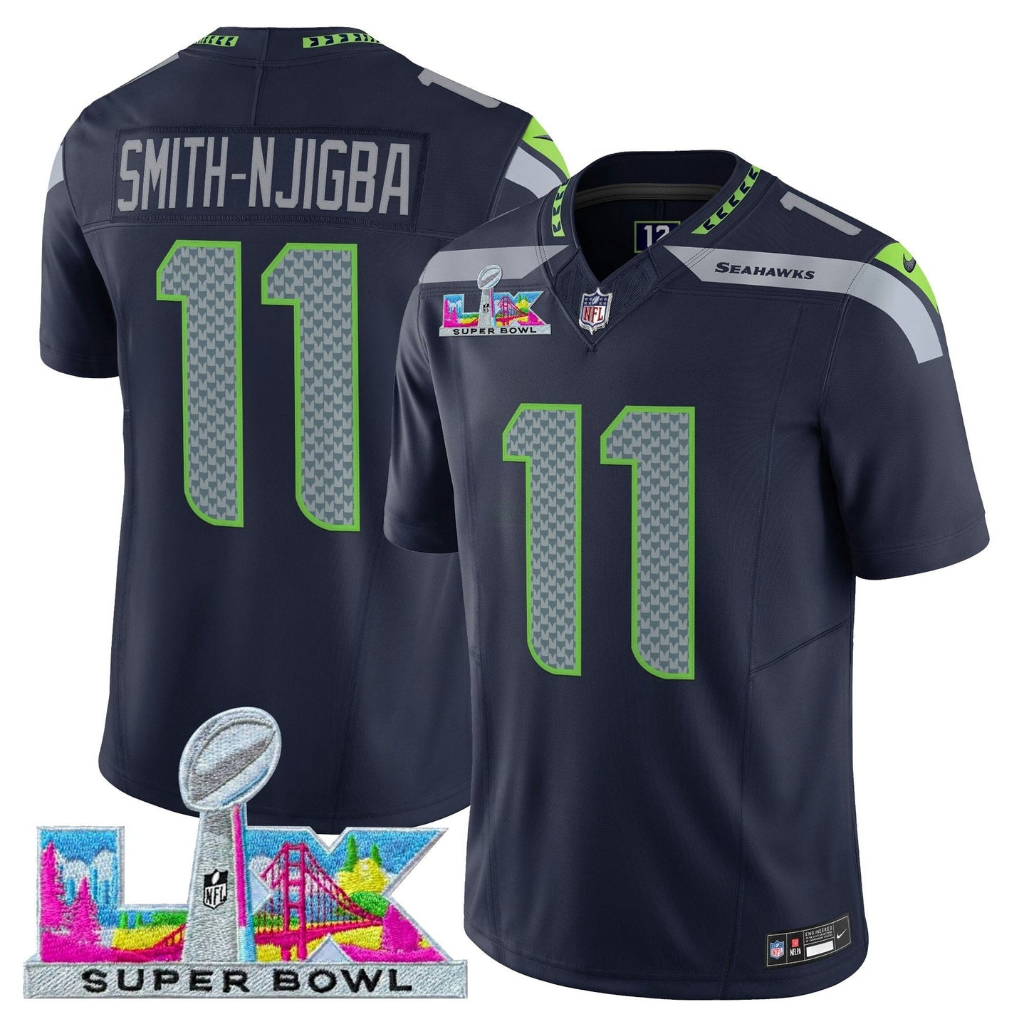 Camisa NFL Men’s Seattle Super Bowl LX Vapor Limited Jersey