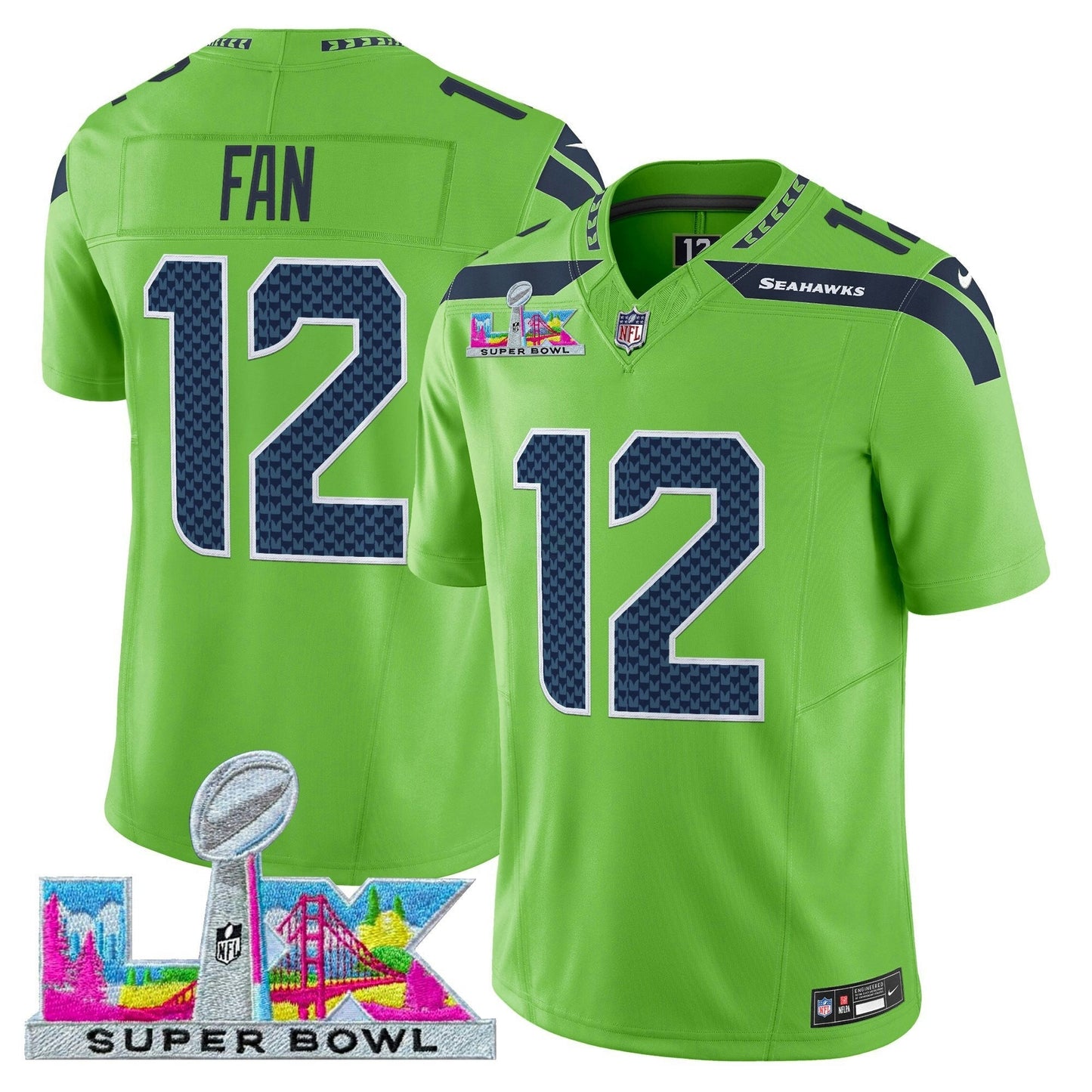 Camisa NFL Men’s Seattle Super Bowl LX Vapor Limited Jersey