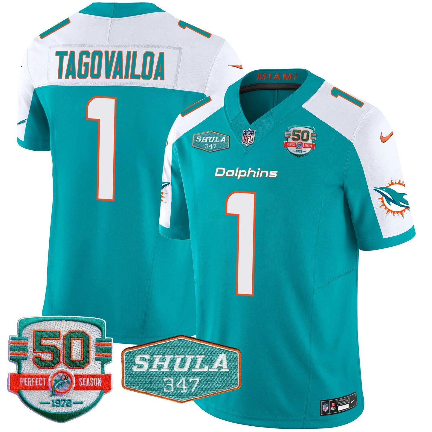 Camisa NFL Men’s Shula 347 Patch Vapor Jersey