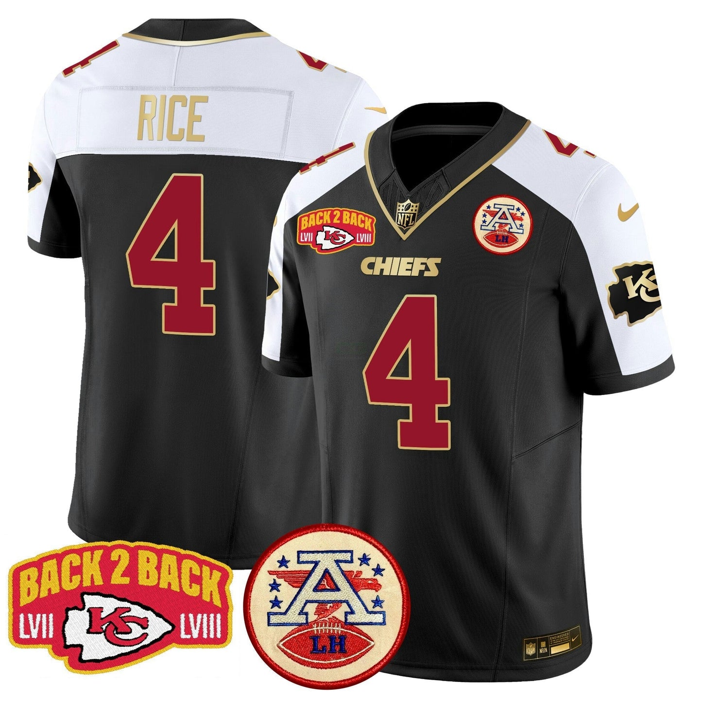 Camisa NFL Men’s Super Back 2 Back Patch Vapor Limited Jersey