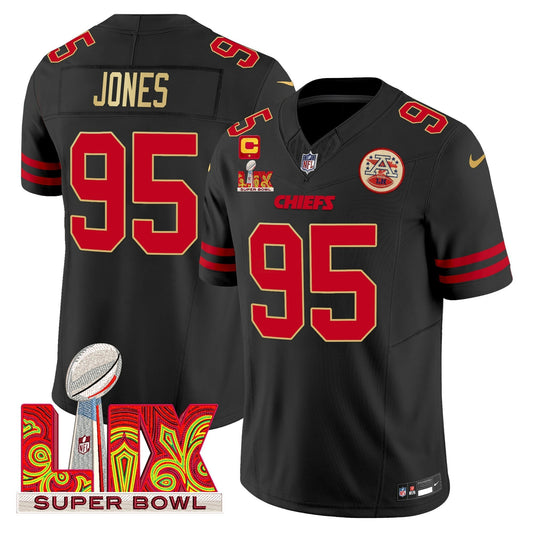 Camisa NFL Men’s Super Bowl LIX Patch Dourada Trim Vapor Limited Jersey