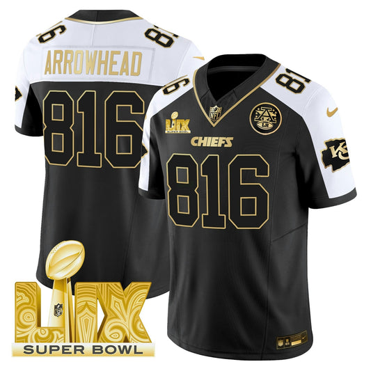 Camisa NFL Men’s Super Bowl LIX Patch Dourada Vapor Limited Jersey