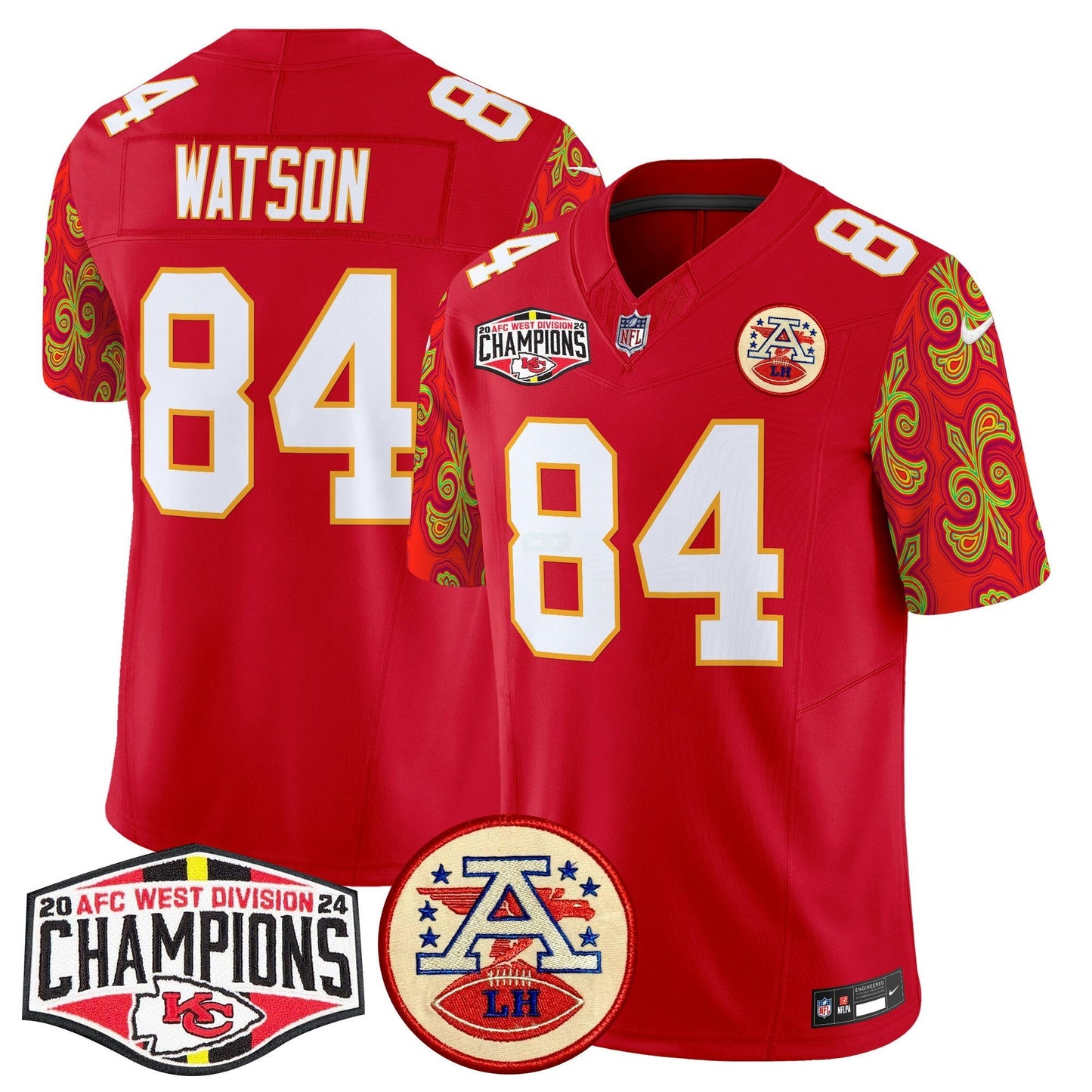 Camisa NFL Men’s Super Bowl LIX Style 2024 AFC West Division Champions Patch Vapor Limited Jersey