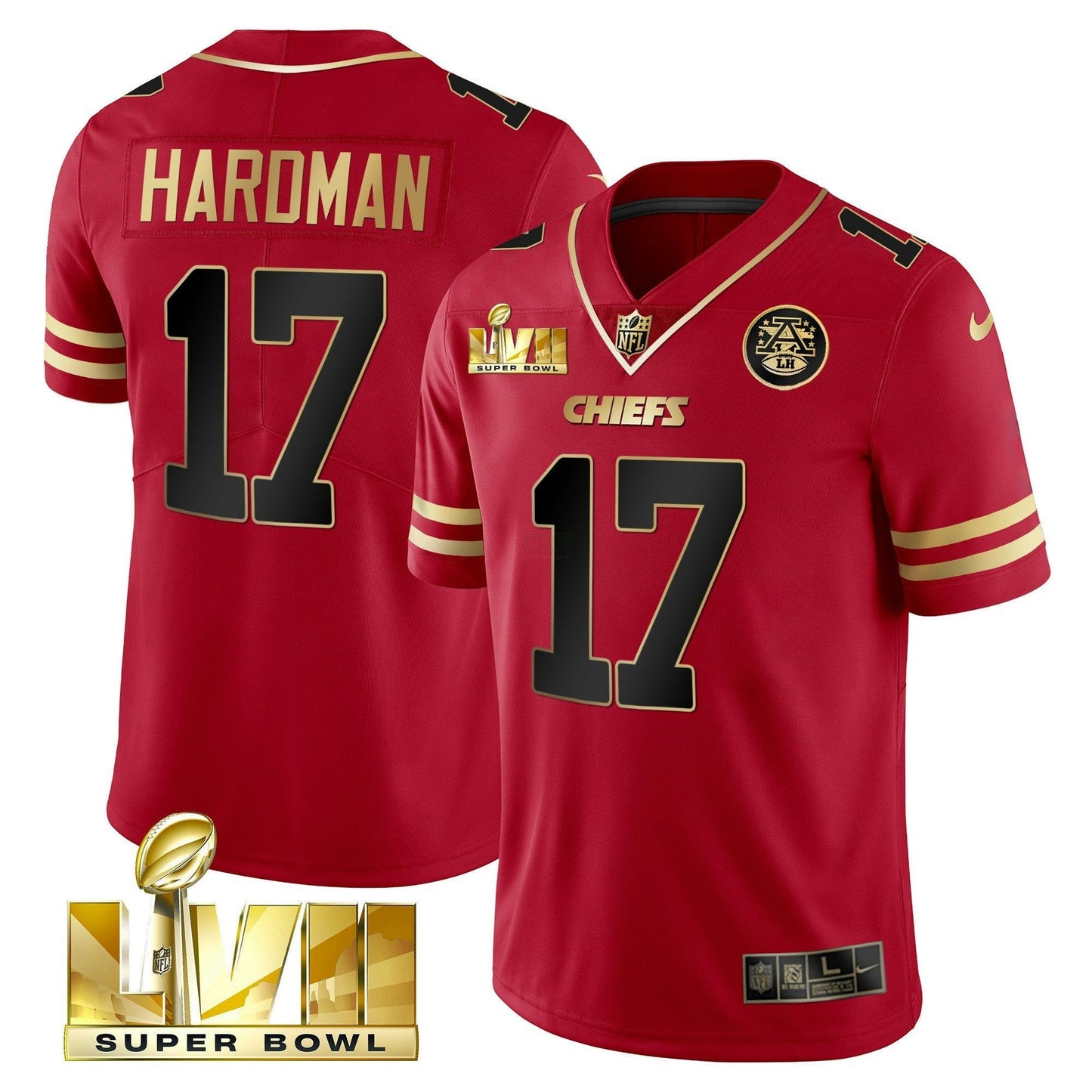 Camisa NFL Men’s Super Bowl LVII Vermelha Dourada Vapor Jersey