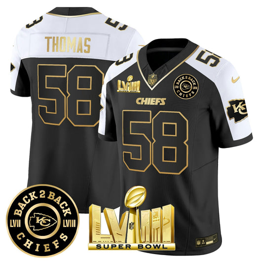 Camisa NFL Men’s Super Bowl LVIII & Back 2 Back Patch Vapor Jersey V4