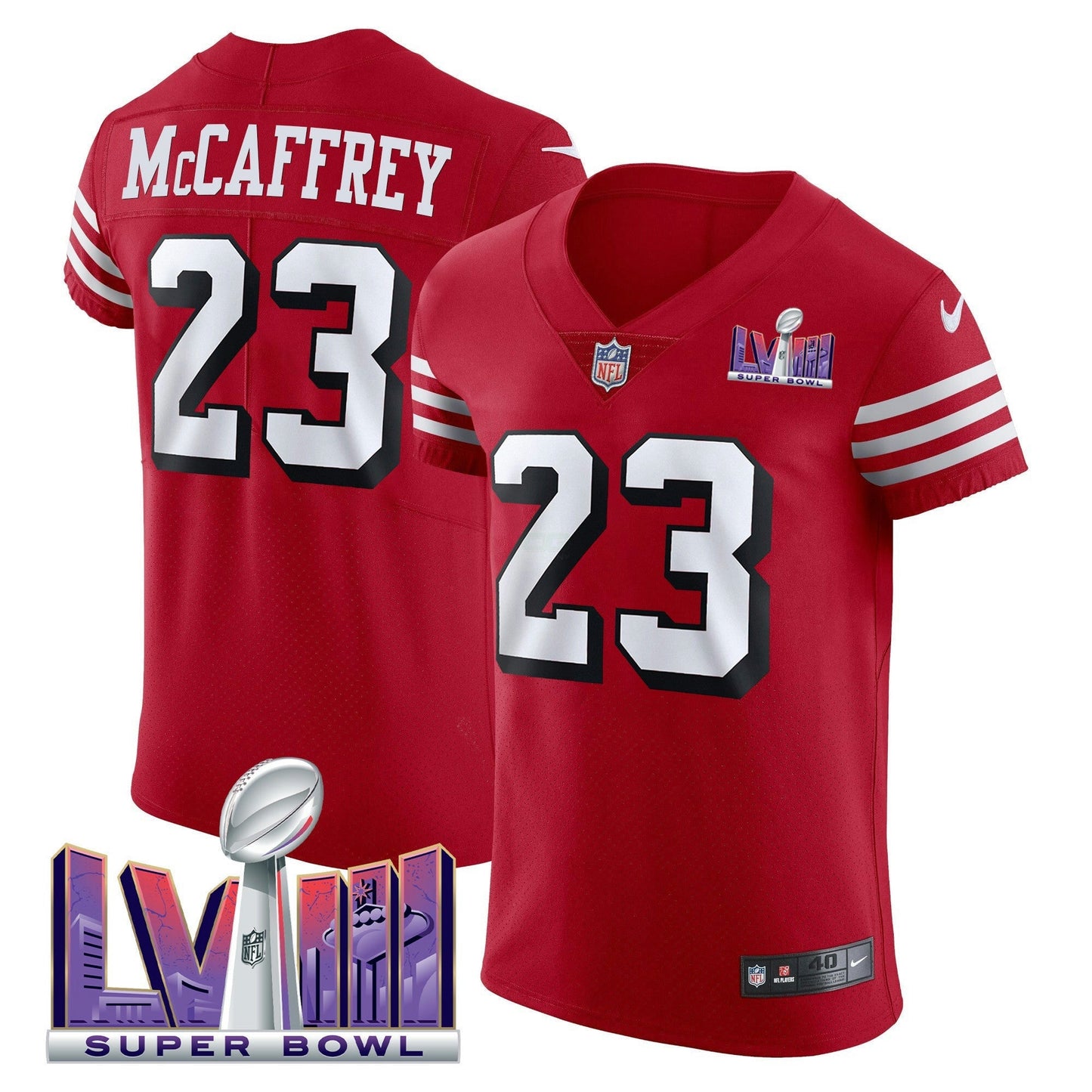 Camisa NFL Men’s Super Bowl LVIII Dourada Patch Vapor Elite Jersey