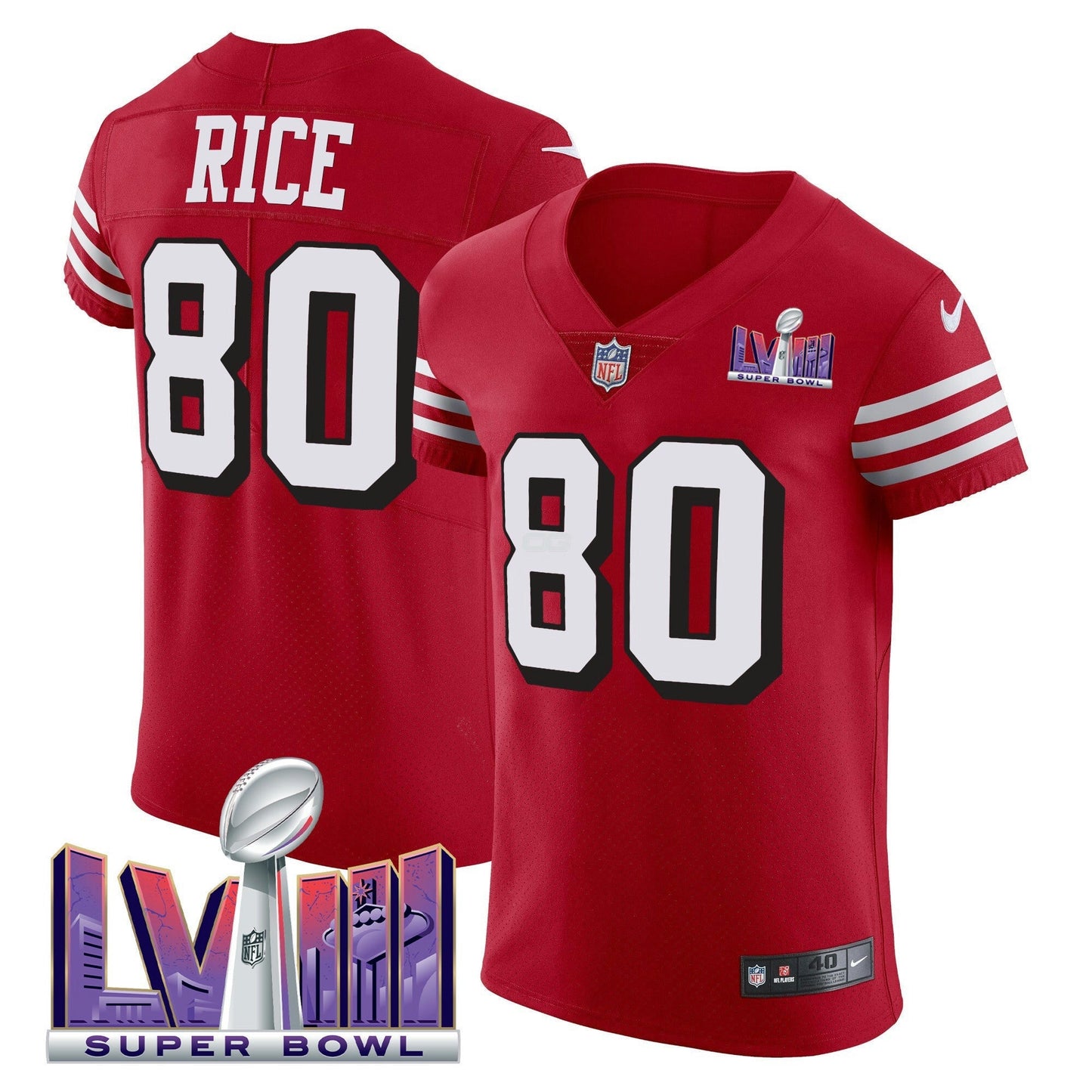 Camisa NFL Men’s Super Bowl LVIII Dourada Patch Vapor Elite Jersey