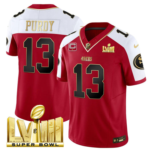 Camisa NFL Men’s Super Bowl LVIII Dourada Patch Vapor Jersey
