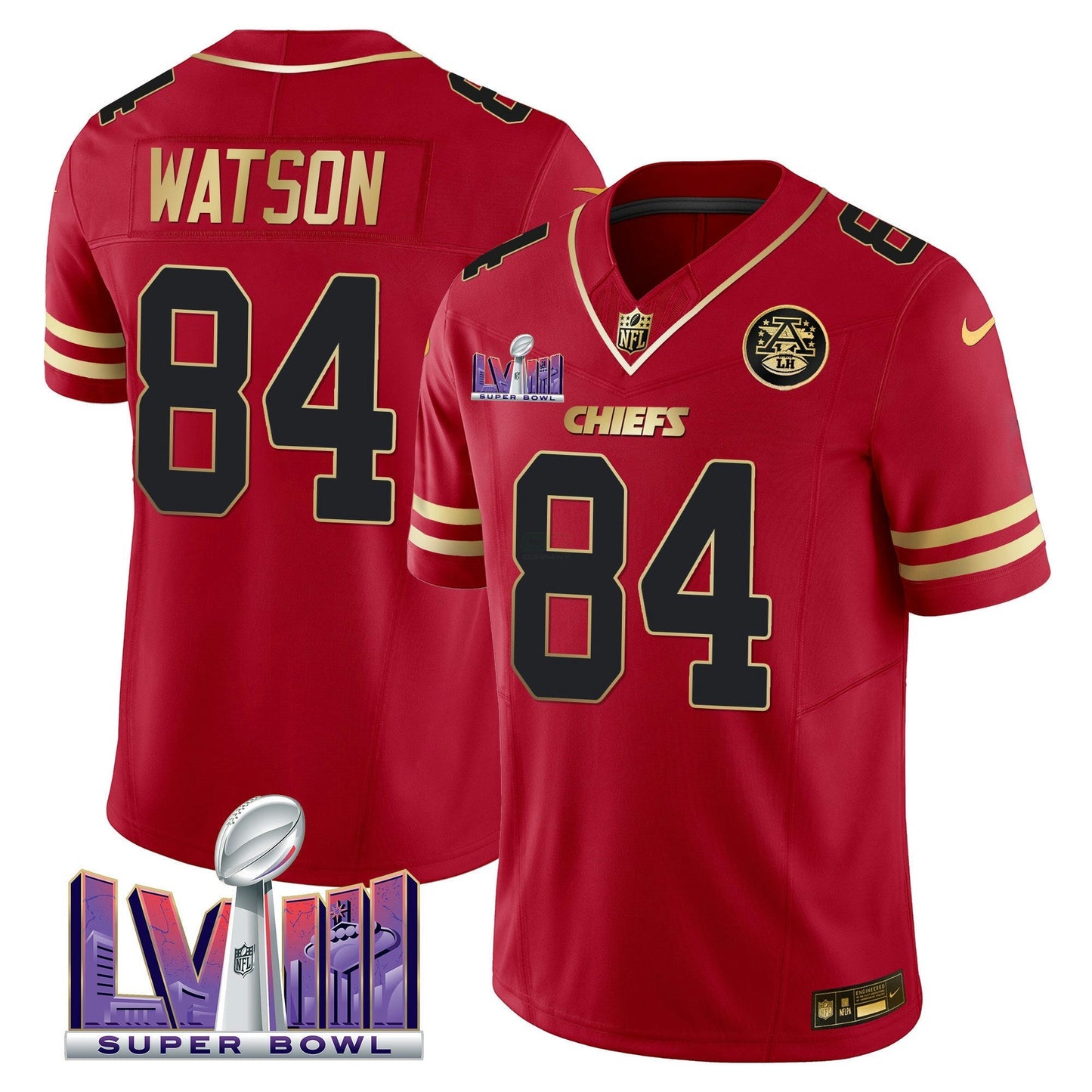 Camisa NFL Kansas City Chiefs Men’s Super Bowl LVIII Patch Vapor Jersey