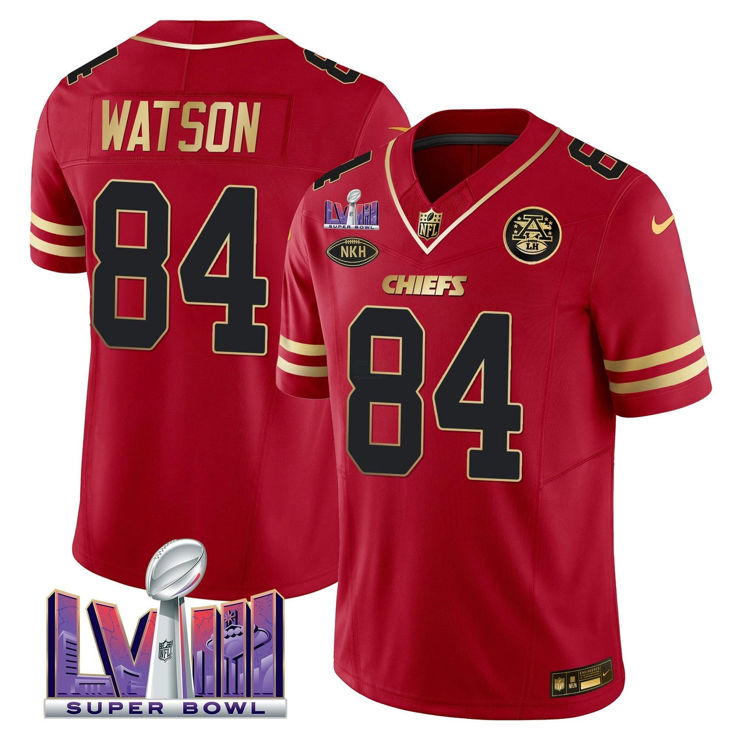 Camisa NFL Kansas City Chiefs Men’s Super Bowl LVIII Patch Vapor Jersey V2