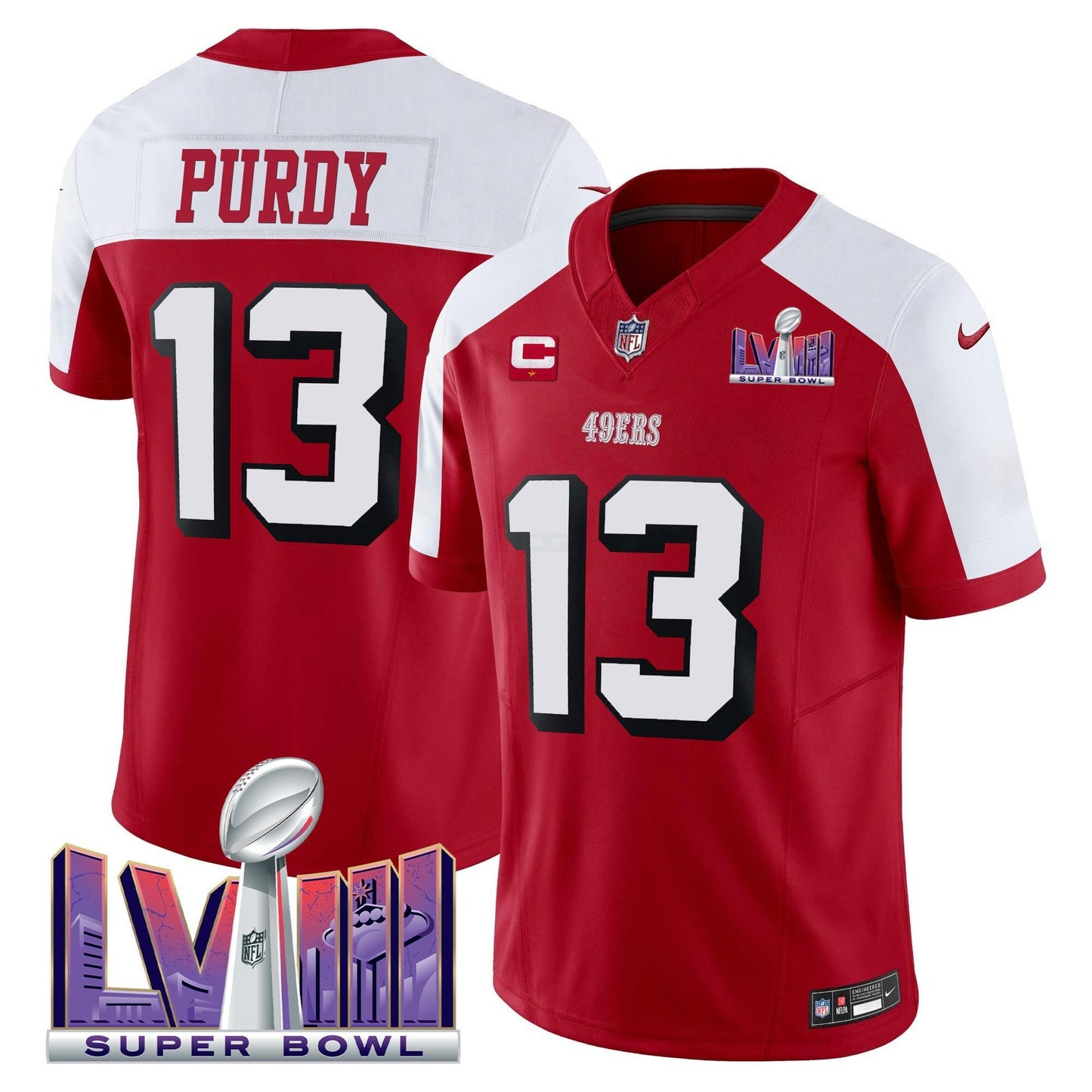 Camisa NFL Men’s Super Bowl LVIII Patch Vapor Limited Jersey V2