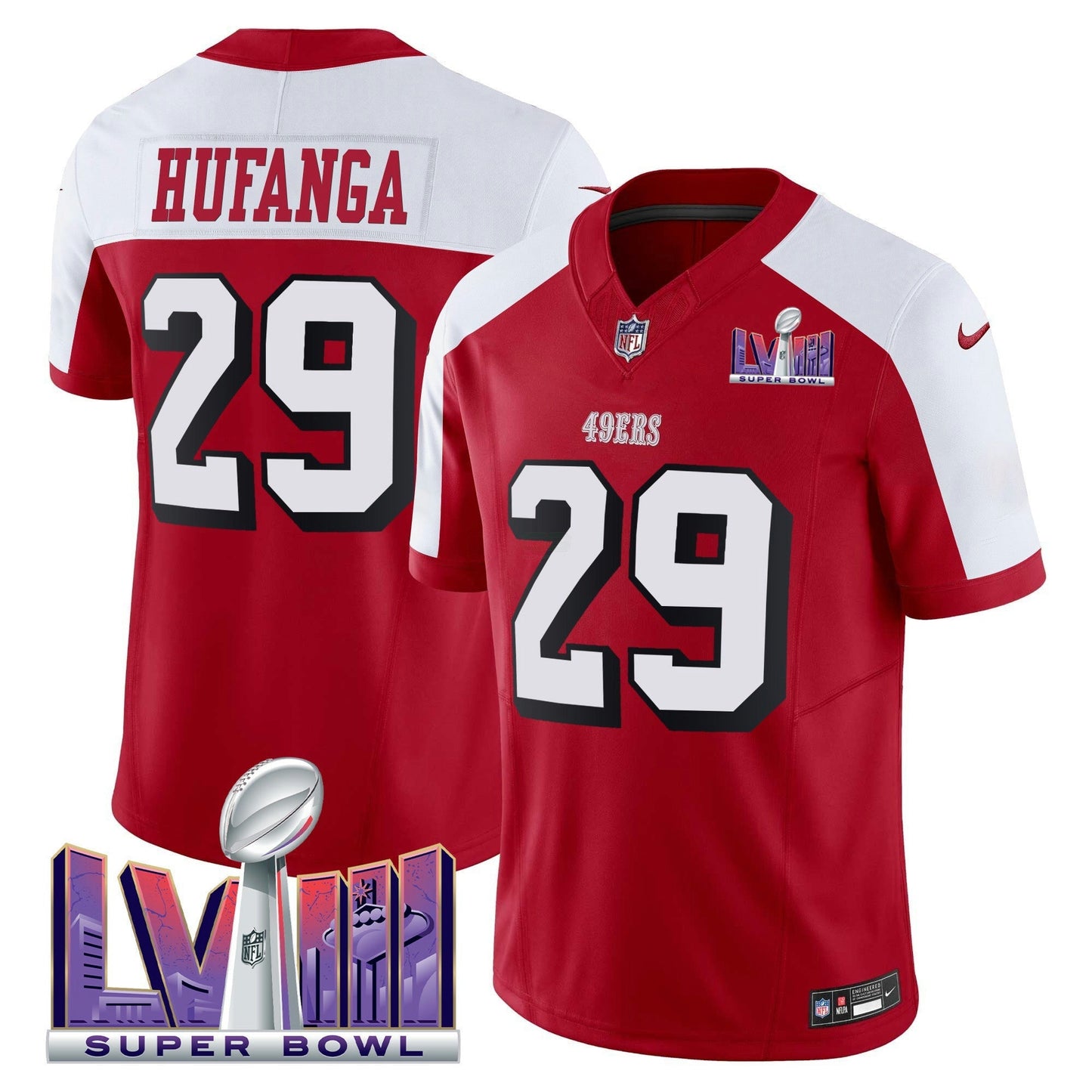 Camisa NFL Men’s Super Bowl LVIII Patch Vapor Limited Jersey V2