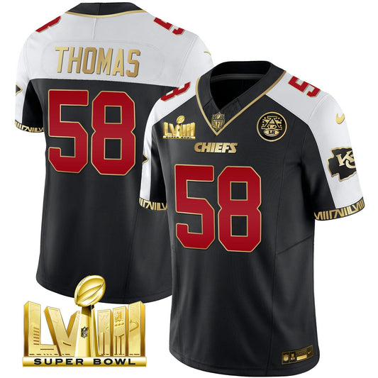 Camisa NFL Men’s Super Bowl LVIII Pattern Gold Vapor Jersey V2