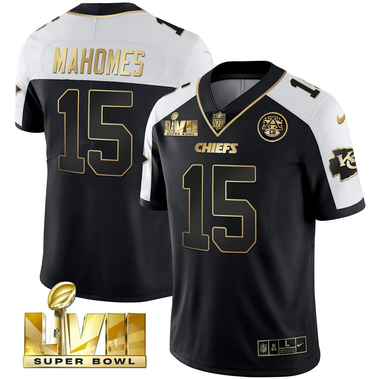 Camisa NFL Kansas City Chiefs Men’s Super Bowl Vapor Dourada Jersey