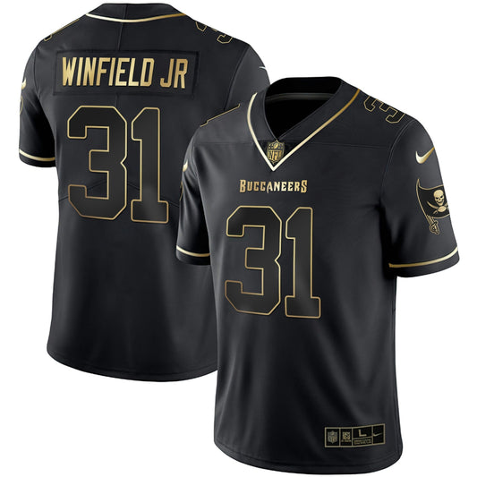 Camisa NFL Men’s Tampa Bay Branca Dourada & Preta Dourada Jersey
