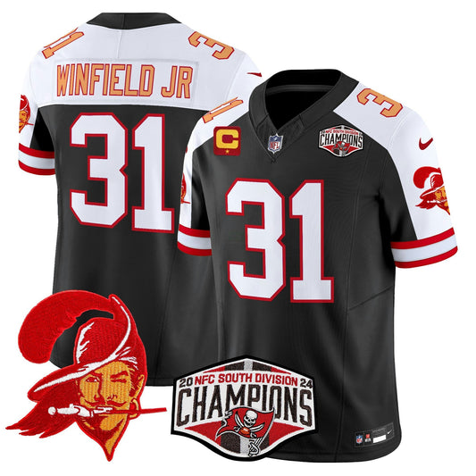 Camisa NFL Men’s Tampa Bay Creamsicle 2024 NFC South Division Champions Patch Vapor Limited Jersey