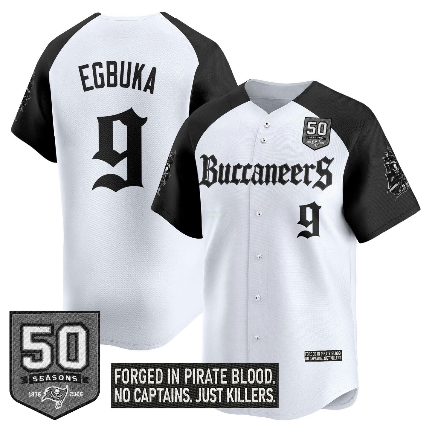 Camisa NFL Men’s Tampa Bay ‘Gothic Pirate Shadows Edition’ Vapor Jersey