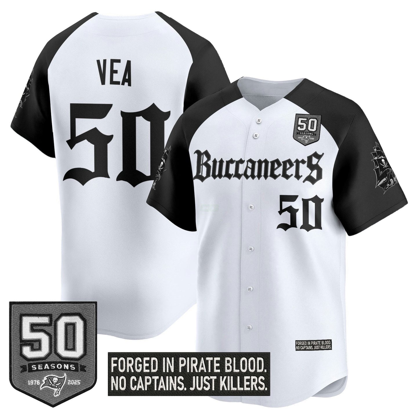 Camisa NFL Men’s Tampa Bay ‘Gothic Pirate Shadows Edition’ Vapor Jersey