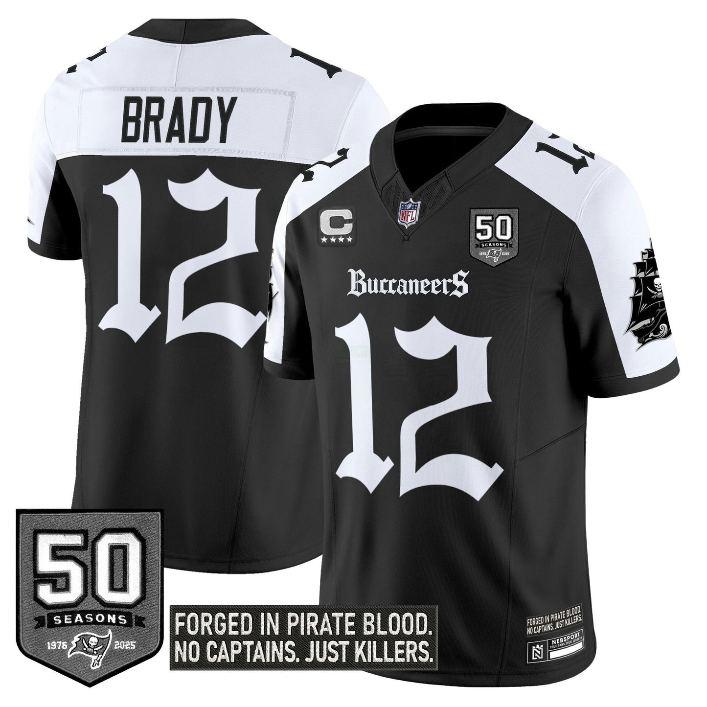 Camisa NFL Men’s Tampa Bay ‘Gothic Pirate Shadows Edition’ Vapor Limited Jersey