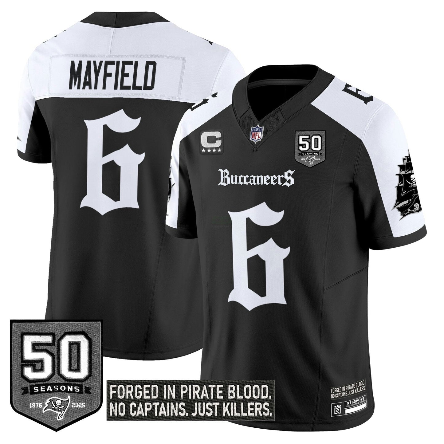 Camisa NFL Men’s Tampa Bay ‘Gothic Pirate Shadows Edition’ Vapor Limited Jersey
