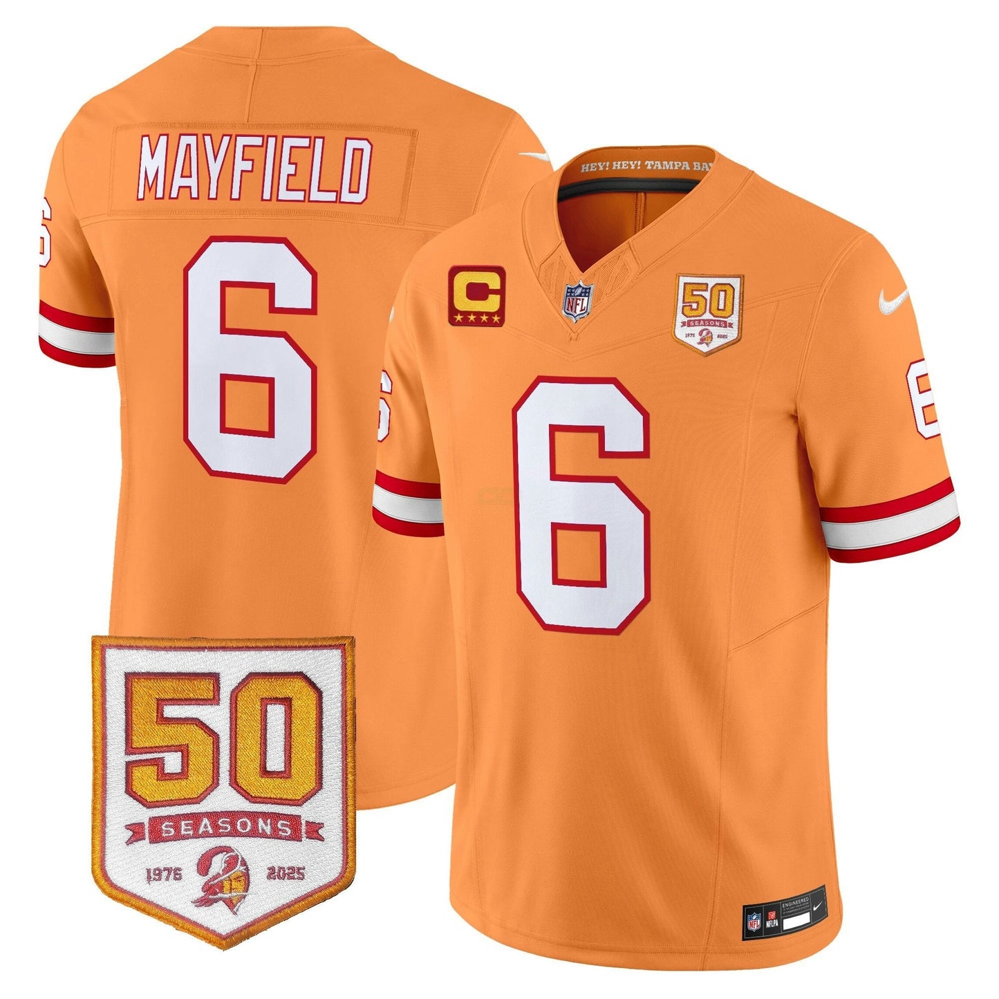 Camisa NFL Men’s Tampa Bay Throwback 50th Season Patch Vapor Limited Jersey