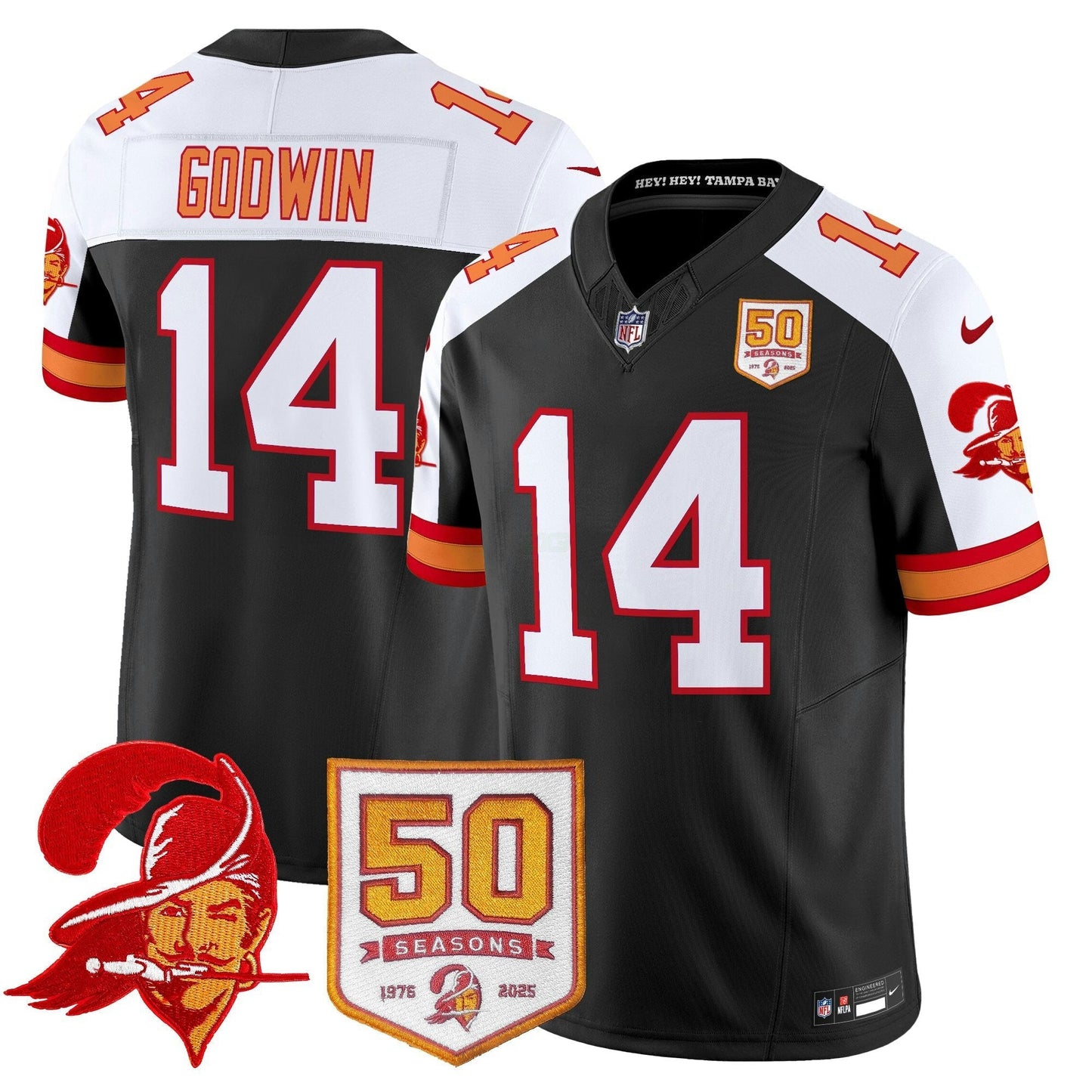 Camisa NFL Men’s Tampa Bay Throwback 50th Season Patch Vapor Limited Jersey