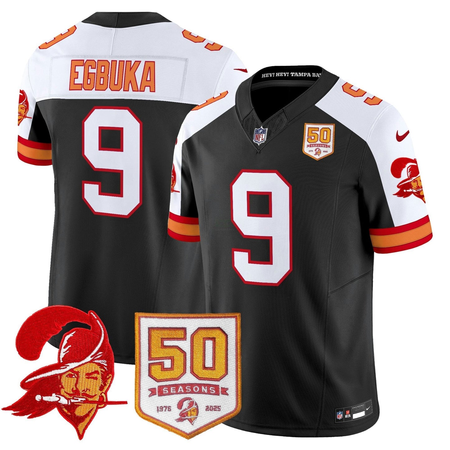 Camisa NFL Men’s Tampa Bay Throwback 50th Season Patch Vapor Limited Jersey