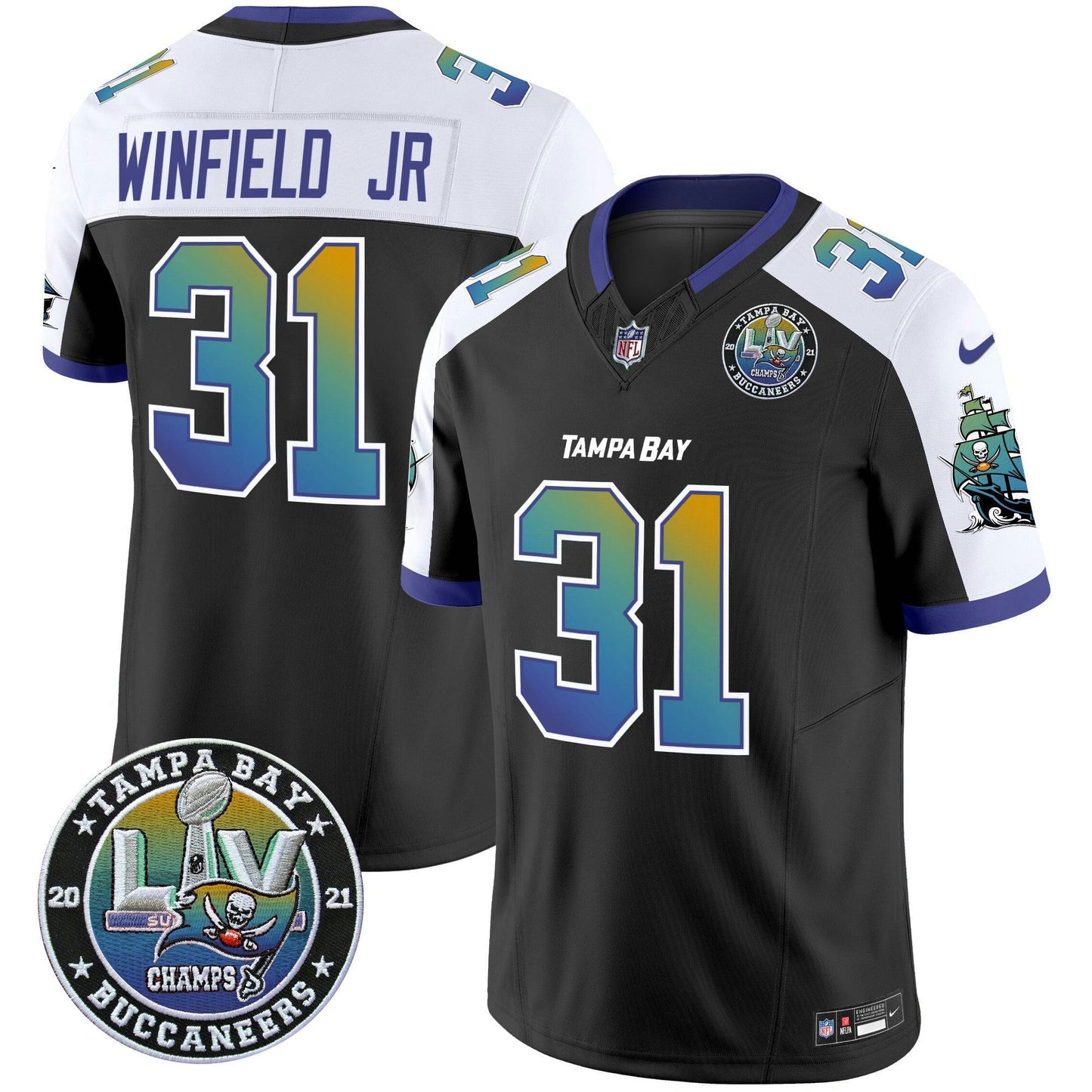 Camisa NFL Men’s “Tampa City” Super Bowl LIV Patch Vapor Limited Jersey