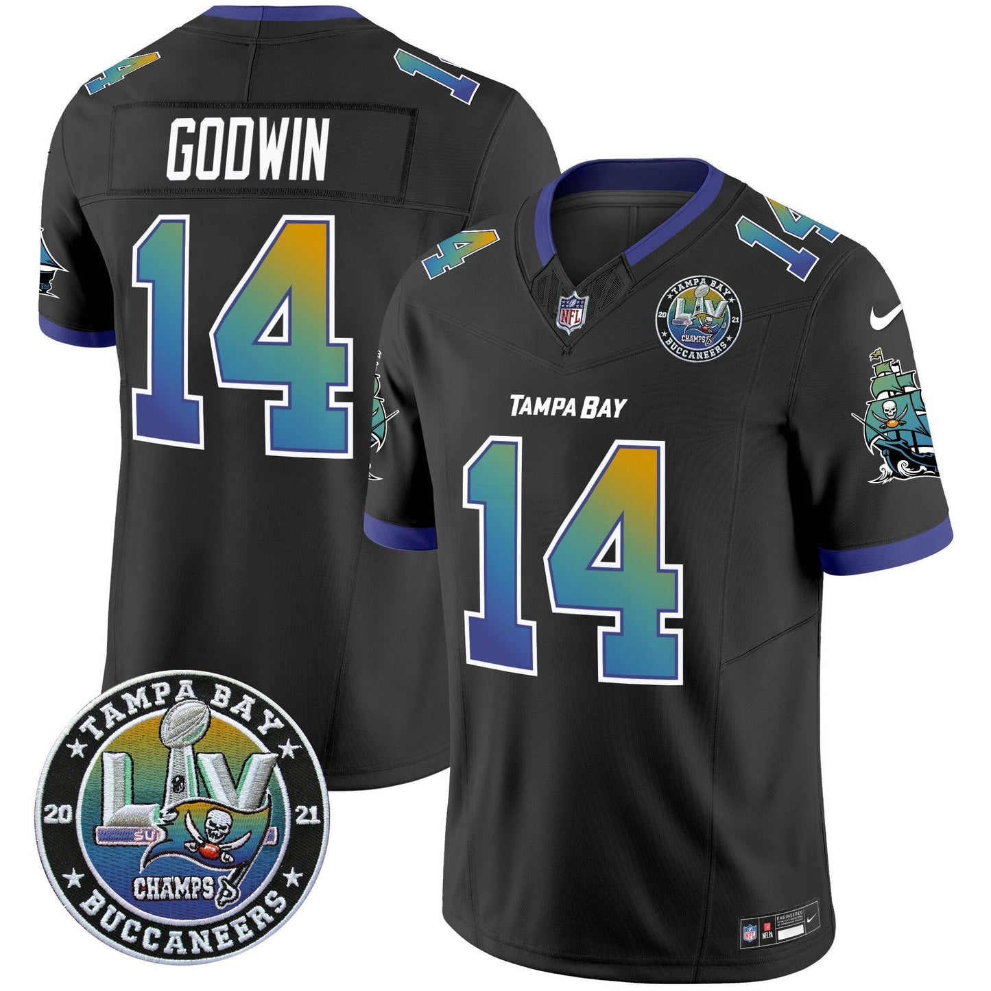 Camisa NFL Men’s “Tampa City” Super Bowl LIV Patch Vapor Limited Jersey