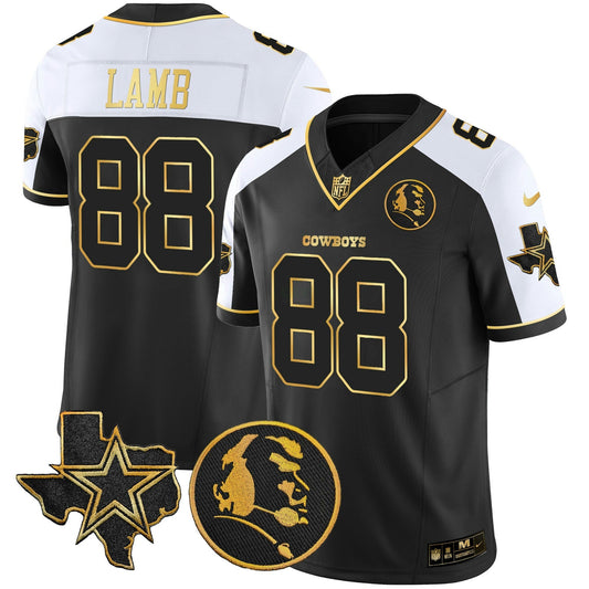 Camisa NFL Men’s Texas & John Madden Patch Dourada Vapor Limited Jersey