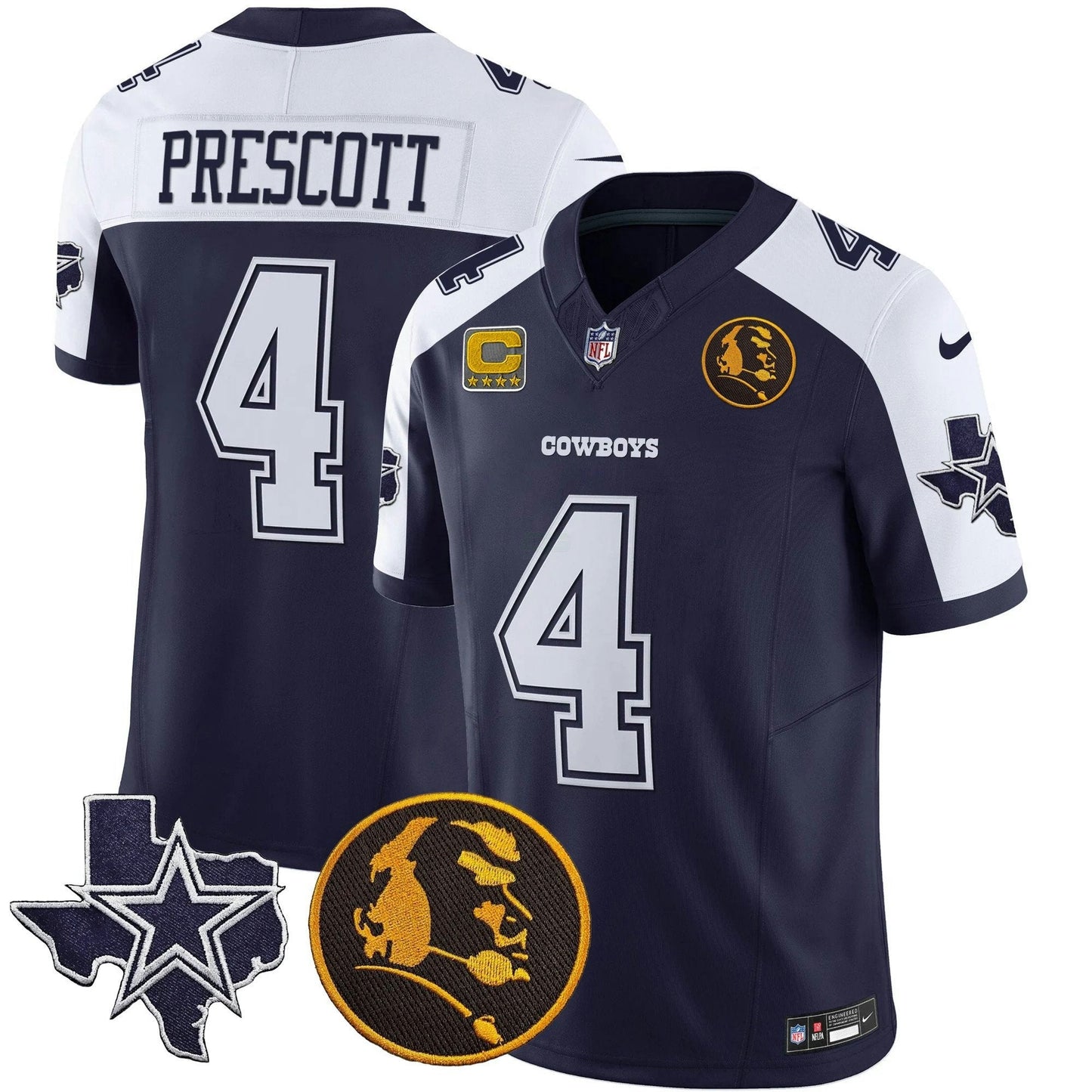 Camisa NFL Men’s Texas & John Madden Patch Vapor Limited Jersey