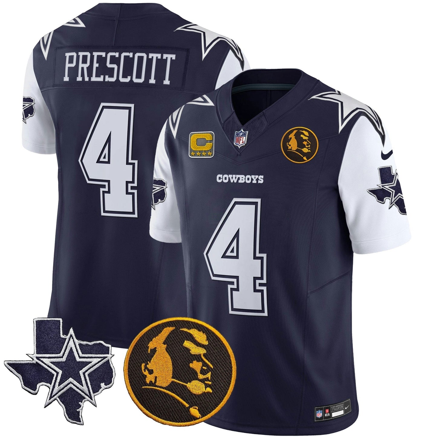 Camisa NFL Men’s Texas & John Madden Patch Vapor Limited Jersey